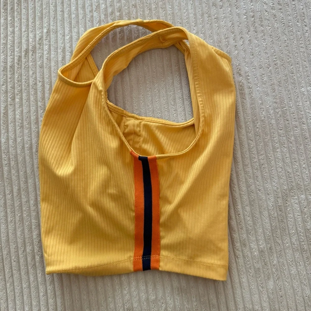 Yellow Ribbed Tank Top - Picture 3 of 3